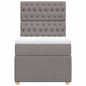 Box spring postel s matrací taupe 80x200 cm textil - obrázek 6