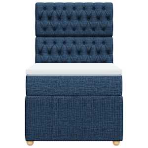 Box spring postel s matrací modrá 80x200 cm textil - obrázek 6
