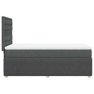 Box spring postel s matrací tmavě šedá 80 x 200 cm textil - obrázek 7