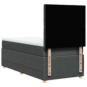 Box spring postel s matrací tmavě šedá 80 x 200 cm textil - obrázek 8