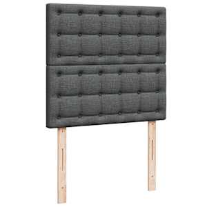 Box spring postel s matrací tmavě šedá 80 x 200 cm textil - obrázek 9