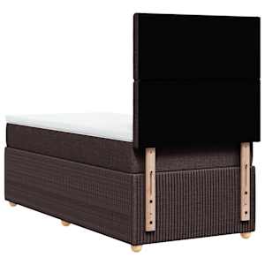 Box spring postel s matrací tmavě hnědá 80x200 cm textil - obrázek 8