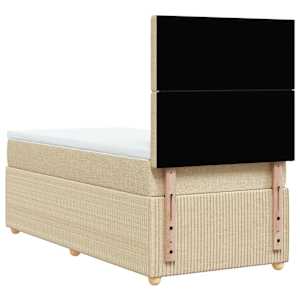 Box spring postel s matrací krémová 80 x 200 cm textil - obrázek 8
