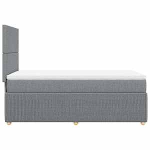 Box spring postel s matrací světle šedá 90x190 cm textil - obrázek 7