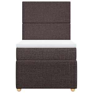 Box spring postel s matrací tmavě hnědá 90x190 cm textil - obrázek 6