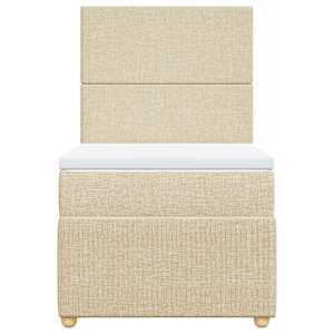 Box spring postel s matrací krémová 90x190 cm textil - obrázek 6