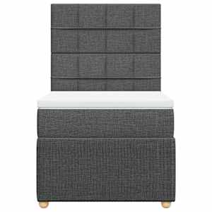 Box spring postel s matrací tmavě šedá 90x190 cm textil - obrázek 6
