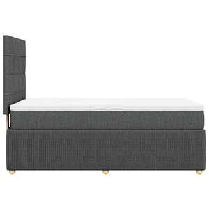 Box spring postel s matrací tmavě šedá 90x190 cm textil - obrázek 7
