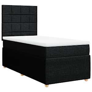 Box spring postel s matrací černá 90x190 cm textil - obrázek 3