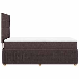 Box spring postel s matrací tmavě hnědá 90x190 cm textil - obrázek 7
