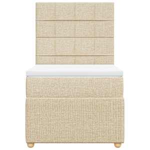 Box spring postel s matrací krémová 90x190 cm textil - obrázek 6