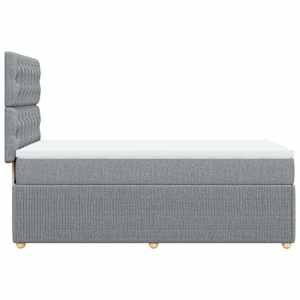 Box spring postel s matrací světle šedá 90x190 cm textil - obrázek 7