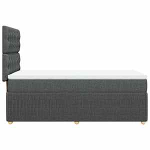 Box spring postel s matrací tmavě šedá 90x190 cm textil - obrázek 7