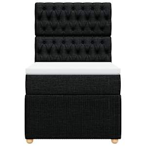 Box spring postel s matrací černá 90x190 cm textil - obrázek 6