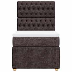 Box spring postel s matrací tmavě hnědá 90x190 cm textil - obrázek 6