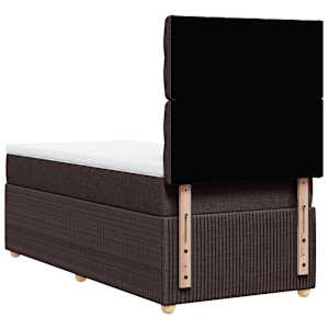 Box spring postel s matrací tmavě hnědá 90x190 cm textil - obrázek 8