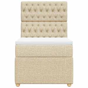 Box spring postel s matrací krémová 90x190 cm textil - obrázek 6