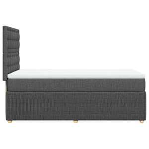 Box spring postel s matrací tmavě šedá 90x190 cm textil - obrázek 7