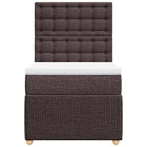 Box spring postel s matrací tmavě hnědá 90x190 cm textil - obrázek 6