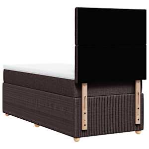 Box spring postel s matrací tmavě hnědá 90x190 cm textil - obrázek 8