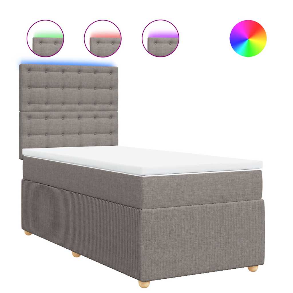 vidaXL µ²¬ Boxspring µ £± Taupe 90x190 µ.¥±¬½