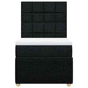 Box spring postel s matrací černá 90x200 cm textil - obrázek 6