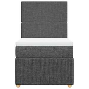 Box spring postel s matrací tmavě šedá 100 x 200 cm textil - obrázek 6
