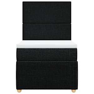 Box spring postel s matrací černá 100 x 200 cm textil - obrázek 6