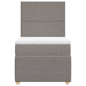 Box spring postel s matrací taupe 100 x 200 cm textil - obrázek 6