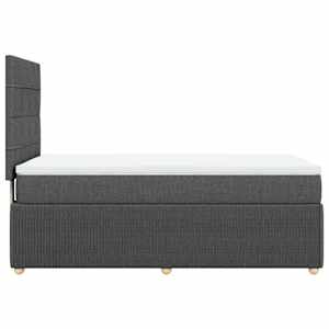 Box spring postel s matrací tmavě šedá 100 x 200 cm textil - obrázek 7
