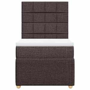 Box spring postel s matrací tmavě hnědá 100 x 200 cm textil - obrázek 6