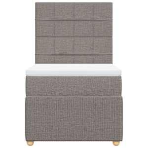 Box spring postel s matrací taupe 100 x 200 cm textil - obrázek 6