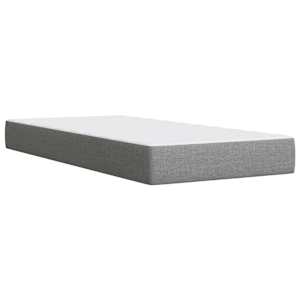Box spring postel s matrací světle šedý 100 x 200 cm textil - obrázek 12