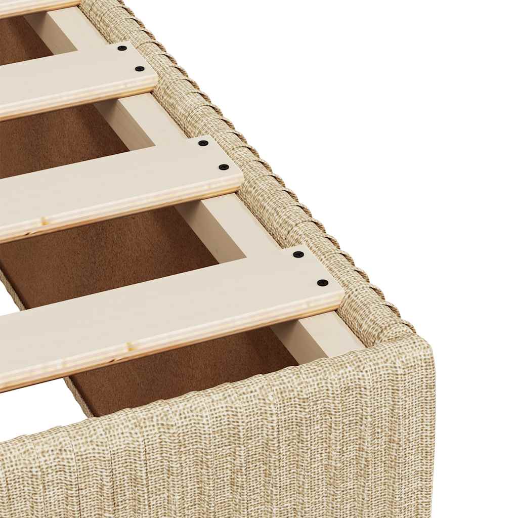 Box spring postel s matrací krémová 100 x 200 cm textil - obrázek 13