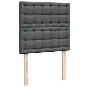 Box spring postel s matrací tmavě šedá 100 x 200 cm textil - obrázek 9
