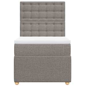 Box spring postel s matrací taupe 100 x 200 cm textil - obrázek 6