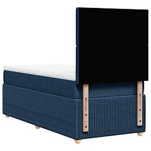 Box spring postel s matrací modrá 100 x 200 cm textil - obrázek 8