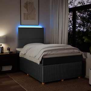 Box spring postel s matrací tmavě šedá 120x190 cm textil - obrázek 4