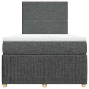 Box spring postel s matrací tmavě šedá 120x190 cm textil - obrázek 6