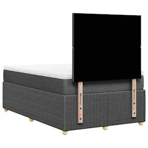Box spring postel s matrací tmavě šedá 120x190 cm textil - obrázek 8