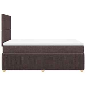 Box spring postel s matrací tmavě hnědá 120x190 cm textil - obrázek 7