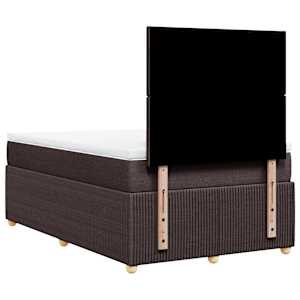 Box spring postel s matrací tmavě hnědá 120x190 cm textil - obrázek 8
