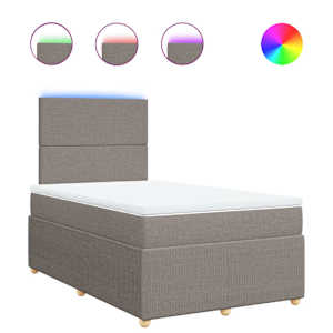 Box spring postel s matrací taupe 120x190 cm textil - obrázek 2