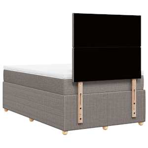 Box spring postel s matrací taupe 120x190 cm textil - obrázek 8