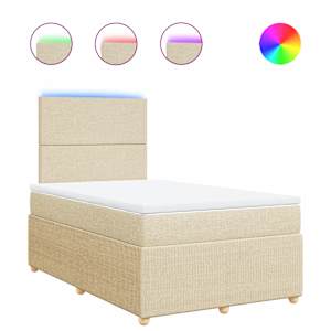 Box spring postel s matrací krémová 120x190 cm textil - obrázek 2