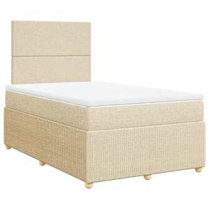 Box spring postel s matrací krémová 120x190 cm textil - obrázek 3