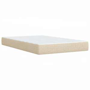 Box spring postel s matrací krémová 120x190 cm textil - obrázek 12