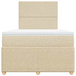 Box spring postel s matrací krémová 120x190 cm textil - obrázek 6