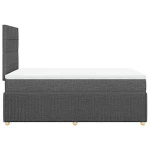 Box spring postel s matrací tmavě šedá 120x190 cm textil - obrázek 7