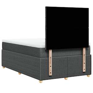 Box spring postel s matrací tmavě šedá 120x190 cm textil - obrázek 8